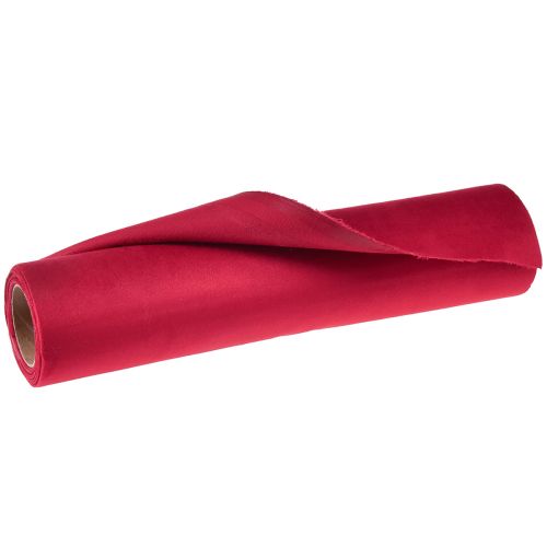 Article Chemin de table en velours rouge, tissu décoratif brillant, 28×270cm - chemin de table pour décoration festive