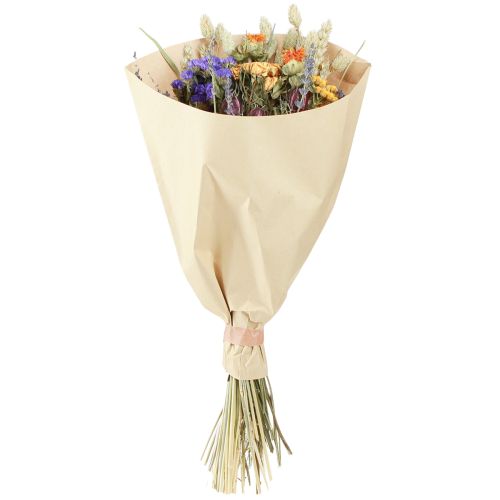 Article Bouquet de fleurs séchées violet orange grain de lavande de mer 55cm