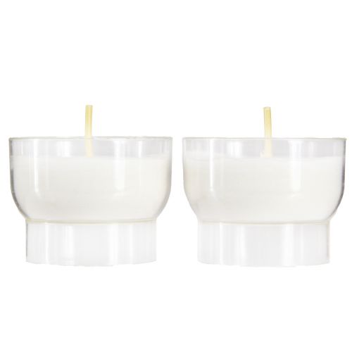 Article Bougies votives lumières sacrificielles en blanc avec bol Ø4,3cm 25 pcs