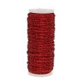 Floristik24 Fil effet bouillon Ø0.30mm 100g/140m rouge