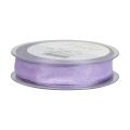 Floristik24 Ruban mousseline ruban organza ruban décoratif organza violet 15mm 20m