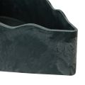 Floristik24 Bol coeur décoratif plastique anthracite 21×14,5×5,5cm