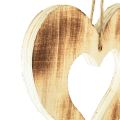 Floristik24 Coeurs en bois cintre décoratif coeur en coeur flammé 15×15cm 4pcs