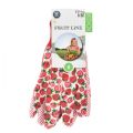 Floristik24 Kixx gants de jardinage motif fraise blanc rouge taille 8