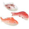 Floristik24 Koi poisson décoratif céramique rouge blanc flottant 15cm 3pcs