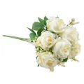 Floristik24 Roses artificielles Bouquet de fleurs artificielles Roses blanches Pick 42cm