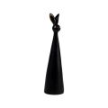 Floristik24 Lapin de Pâques noir or Lapin de décoration de Pâques Ø7cm H27,5cm