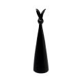 Floristik24 Lapin de Pâques noir or Lapin de décoration de Pâques Ø7cm H27,5cm