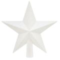 Floristik24 Cime de sapin blanche étincelante 19 cm - incassable et scintillante, parfaite pour des décorations de Noël élégantes