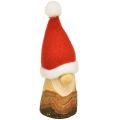 Floristik24 Nain de Noël décoratif en bois avec chapeau rouge naturel 10/12cm 4pcs