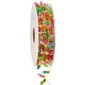 Floristik24 Ruban décoratif bijoux ruban motif chaîne lumineuse coloré W12mm L5m