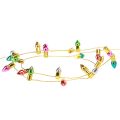 Floristik24 Ruban décoratif bijoux ruban motif chaîne lumineuse coloré W12mm L5m