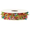 Floristik24 Ruban décoratif bijoux ruban motif chaîne lumineuse coloré W12mm L5m