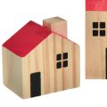 Floristik24 Maison en bois maisons décoratives bois naturel rouge 4 pièces