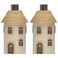 Floristik24 Bougeoir Maison de Noël pour bougies bâtons 14,5cm 2pcs