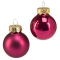 Floristik24 Mini boules de verre boules de sapin de Noël rose Ø2,5cm 22pcs