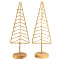 Floristik24 Support de décoration de sapin de Noël métal bois naturel H39cm 2pcs