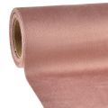 Floristik24 Chemin de table en velours vieux rose, 28×270cm - Chemin de table élégant en tissu décoratif pour votre décoration de table de fête