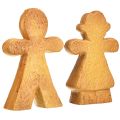 Floristik24 Décoration de Noël bonhomme et femme en pain d&#39;épices en céramique 16cm 2pcs