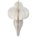 Floristik24 Boule de Noël en papier nid d&#39;abeille décoration oignon blanc FSC Ø12cm