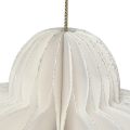 Floristik24 Boule de Noël en papier nid d&#39;abeille décoration oignon blanc FSC Ø12cm