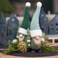 Floristik24 Nains de décoration de Noël nains bois vert menthe H14cm 6 pièces
